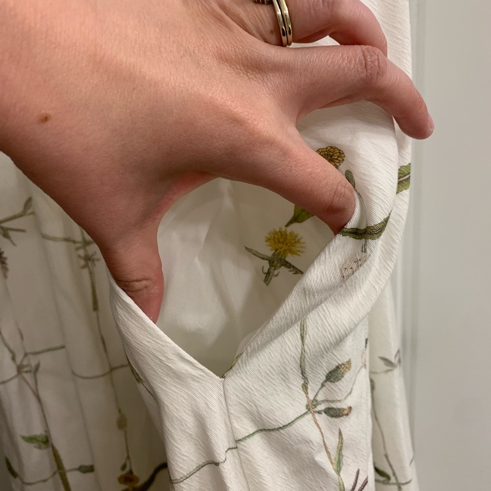 Anthropologie Sancia floral dandelion Cream Midi Dress - Picture 5 of 7